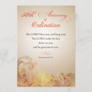 Convites Convite, 50.º aniversário da Bênção Ordinári