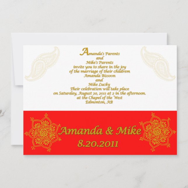 Convites Convite: Amostra 1 (Frente)