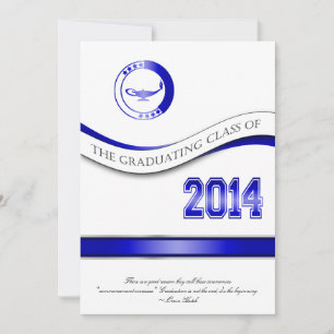 Convites Convite/Anúncio de graduação Azul 2014