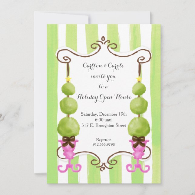 Convites Convite/Cartões de fotos da Casa Aberta no Natal (Frente)