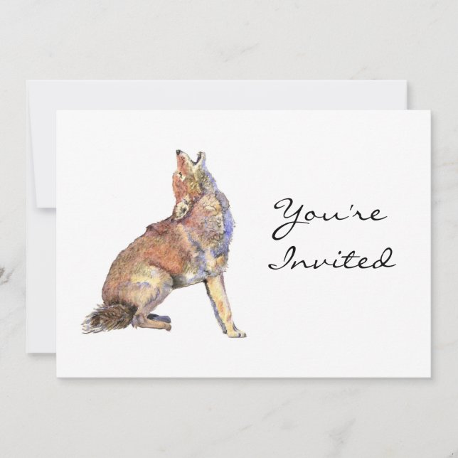 Convites Convite, Convite, Coyote Animal, Selvagem (Frente)