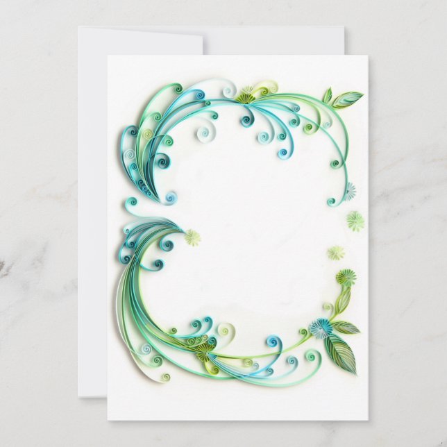 Convites Convite/inserção/cartão vazios do "verde" (Frente)