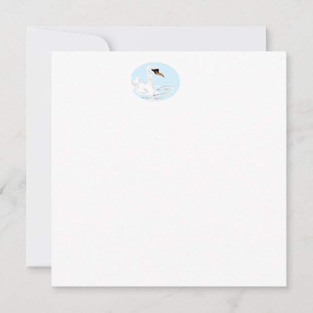 Convites Convite: Logotipo de um Cisne (Frente)