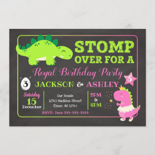 Convites Convite/menino & menina comum do aniversário do