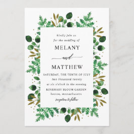 Convites Convite_neve de Casamento de Quadro Botânico