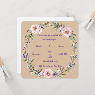 Convites "Convite para Casamento Floral Russo Personalizado