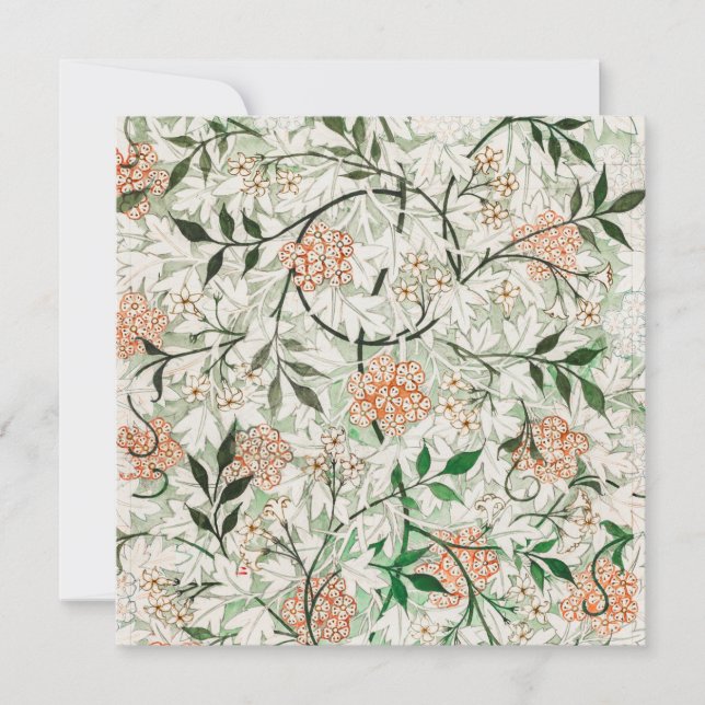 CONVITES CONVITE: WILLIAM MORRIS : GREEN JASMINE DESIGN (Frente)