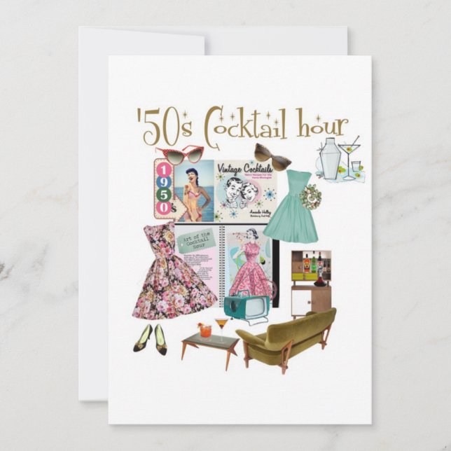 Convites 'Convites de hora de coquetel de 50 (Frente)