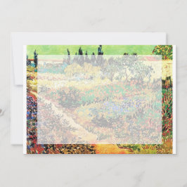 Convites Convites. Jardim florido com caminho