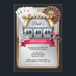 Convites Convocação de Aniversário do Casino Poker<br><div class="desc">Poker Playing Card Casino Dourado convite de aniversário. O tema do cassino é o convite à relíquia de ouro,  18º 20 21rua 30 40º 50º 70 90 100º,  10º 80,  qualquer idade. Para mais personalização,  clique no botão "Personalizar" e use nossa ferramenta de design para modificar este modelo.</div>