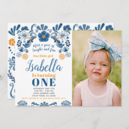 Convites Convocação de aniversário para Fiesta com sua foto