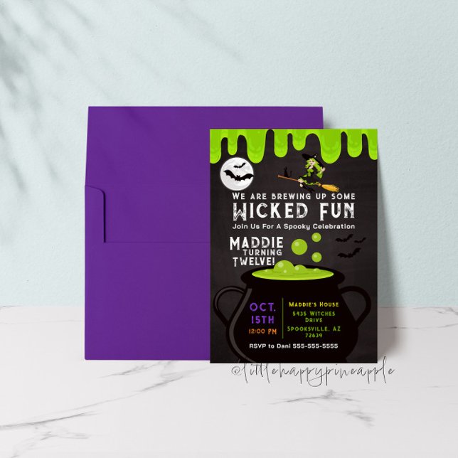 Convites Convocação de Aniversário para o Dia das Bruxas de (Criador carregado)