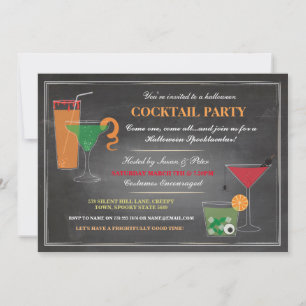Convites Convocação de Bebidas de Halloween