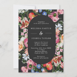 Convites Convocação de Casamento de Arca Floral Moody Bold