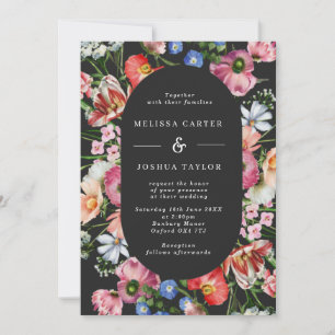 Convites Convocação de Casamento de Arca Floral Moody Bold