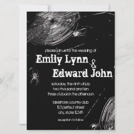 Convites Convocação de Casamento de Cobwebs e Aranhas Branc