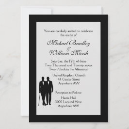 Convites Convocação de Casamento de Gay de Cinza