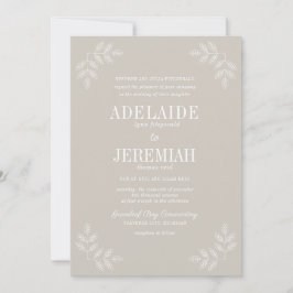 Convites Convocação de Casamento de Ostras Florais 6