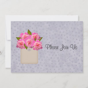 Convites Convocação De Casamento De Peônias
