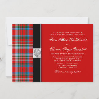 Convites Convocação de Casamento do Antigo Tartan MacBean