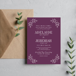 Convites Convocação de Casamento Floral de Fita 6 com Simpl