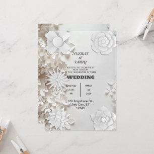 Convites Convocação de Casamento Islâmico para a Cinza de T