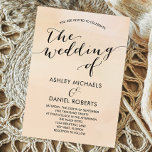 Convites Convocação de Casamento por Aquarela Suave, Blush<br><div class="desc">Moderno. Mínimo. Delicado. Este convite para o casamento usa linhas limpas,  tipos clássicos e uma textura de fundo suave para criar um olhar elegante para o seu dia especial.</div>