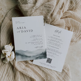 Convites Convocação de Casamento Russo Misty Mountain