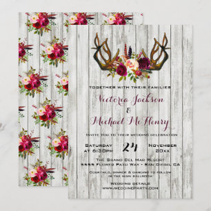 Convites Convocação de Casamento Rustic Boho