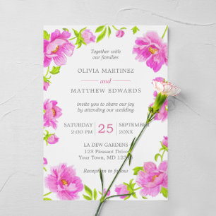 Convites Convocação de Casamento Verde Floral de Peões R