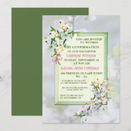 Convites Convocação de Confirmação de Cherry Blossoms