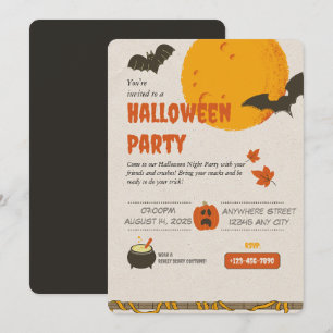 Convites Convocação de Festa de Dia das Bruxas