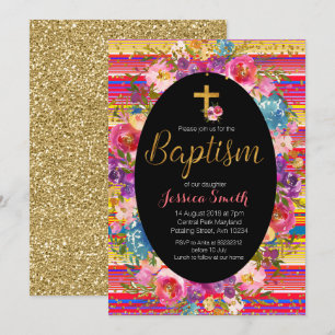 Convites Convocação de Natal para o Batismo Fiesta Mexica