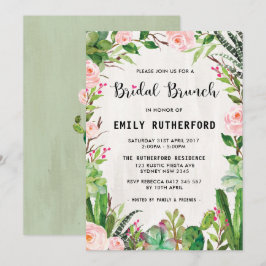 Convites Convocação Fiesta Succulent Boho Bridal Brunch