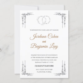 Convites Convocação Judaica para o Casamento Hebraico Deixa