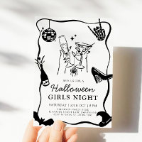 Convocação Noturna das Meninas de Halloween Desenh