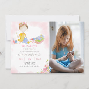 Convites Convocação Para A Garota De Aniversário Com Foto