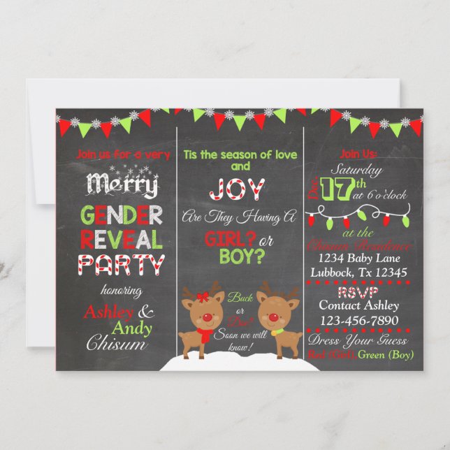 Convites Convocação para a Raça de Natal (Frente)