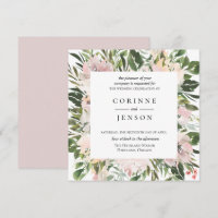 Convocação para Casamento Botânico Dusty Mauve
