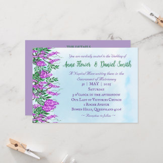 Convites Convocação para Casamento Católico Jacaranda Sky B