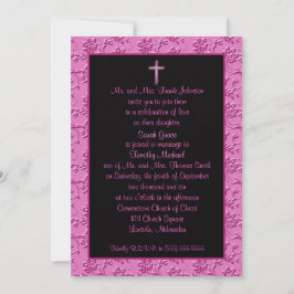 Convites Convocação para Casamento da Cruz Cristã Rosa e Ne