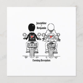 Convites Convocação para Casamento da Noite de Motocicleta 