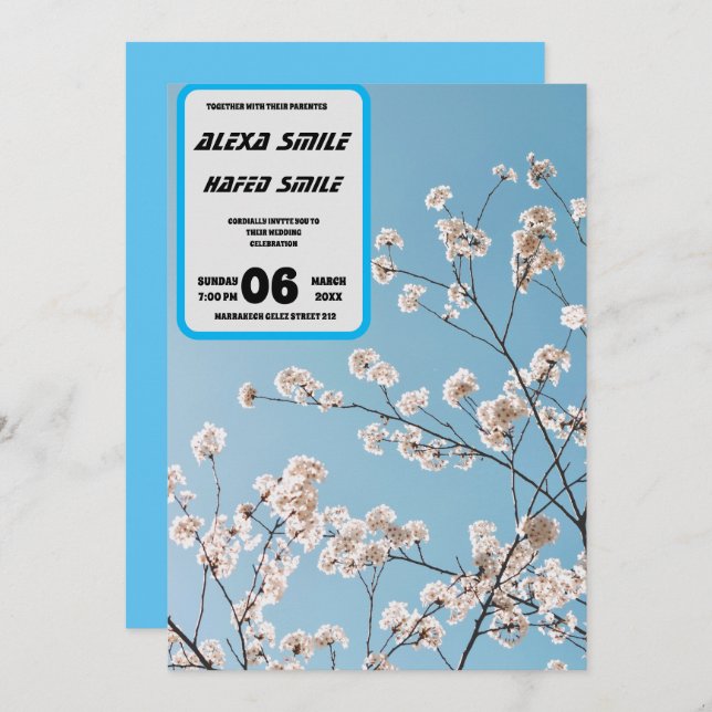 Convites Convocação para Casamento de Gatefold, Wed Bonito (Frente/Verso)