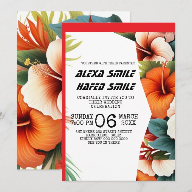 Convites Convocação para Casamento de Gatefold, Wed Bonito (Frente/Verso)