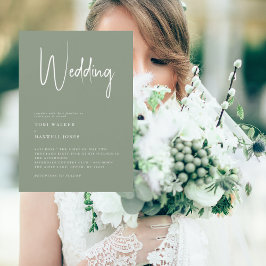 Convites Convocação para casamento de pais do Modern Sage