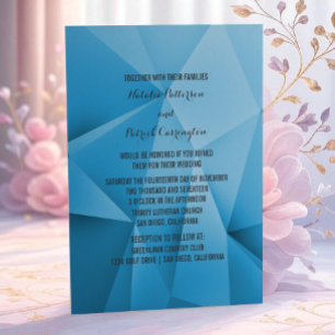 Convites Convocação para Casamento de Pedras Jewel Sapphire