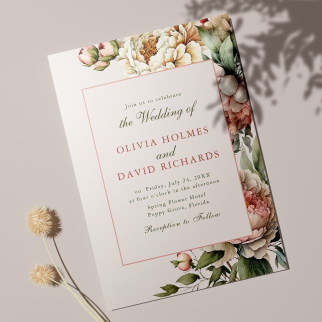 Convites Convocação para Casamento de Penas Rosa-Rosa com R (Criador carregado)