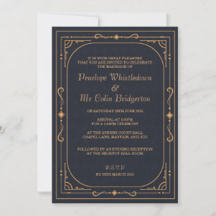 Convites Convocação para Casamento de Regência Regal