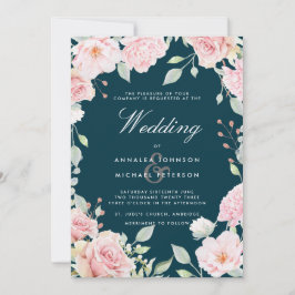 Convites Convocação para Casamento de Rosas Rosa Lavish