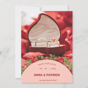 Convites Convocação para Casamento de Rosas Rosa Salmão